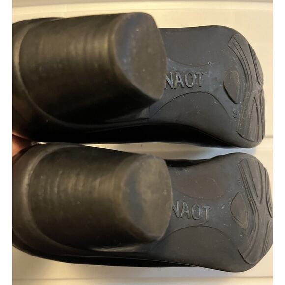 Naot Dashing Mary Jane Shoes Women’s Sz 8 Black Leather Comfort Heel Pump Career - Picture 10 of 11